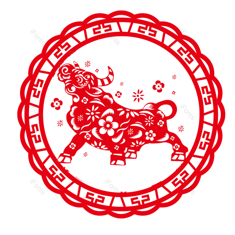 窗花图片,剪纸元素,喜庆PNG,新年免抠素材